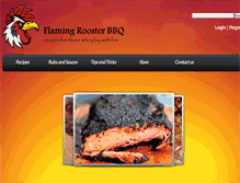 Tablet Screenshot of flamingroosterbbq.com